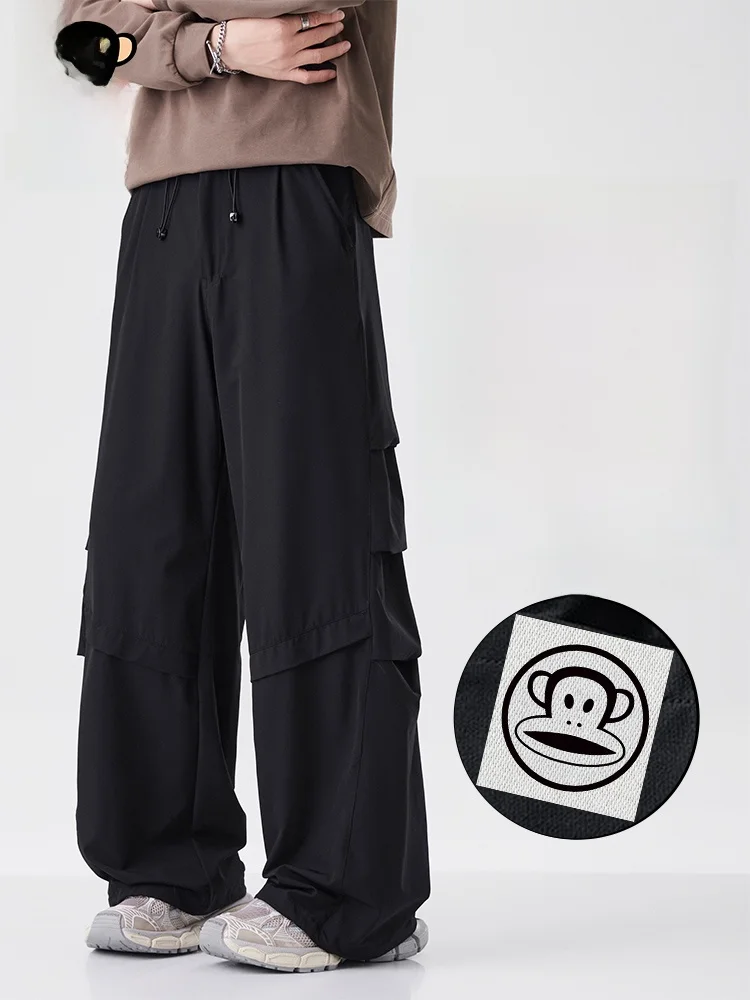 

Мужские повседневные брюки Paul Frank American Style свободного прямого кроя, новые весенние широкие брюки, удобные дышащие рабочие брюки