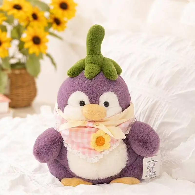 ตุ๊กตาเพนกวินมะเขือยาวแปลงร่างล่าสุด ตุ๊กตาผ้ากำมะหยี่น่ารัก ของเล่นการ์ตูนอนิเมะน่ารัก ของขวัญวันเกิดสำหรับเด็ก ตุ๊กตาแสนสนุก