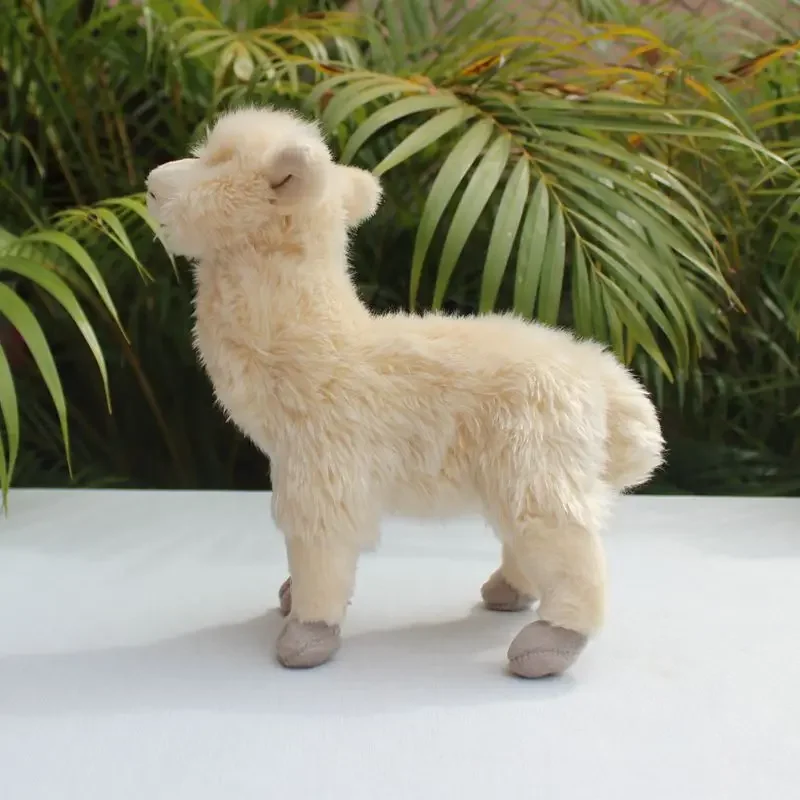 Levensechte Alpaca Knuffel Guanaco Paca Plushie Realistische Lama Knuffel Vicuna Simulatie Pop Speelgoed Cadeau Verzamelaars