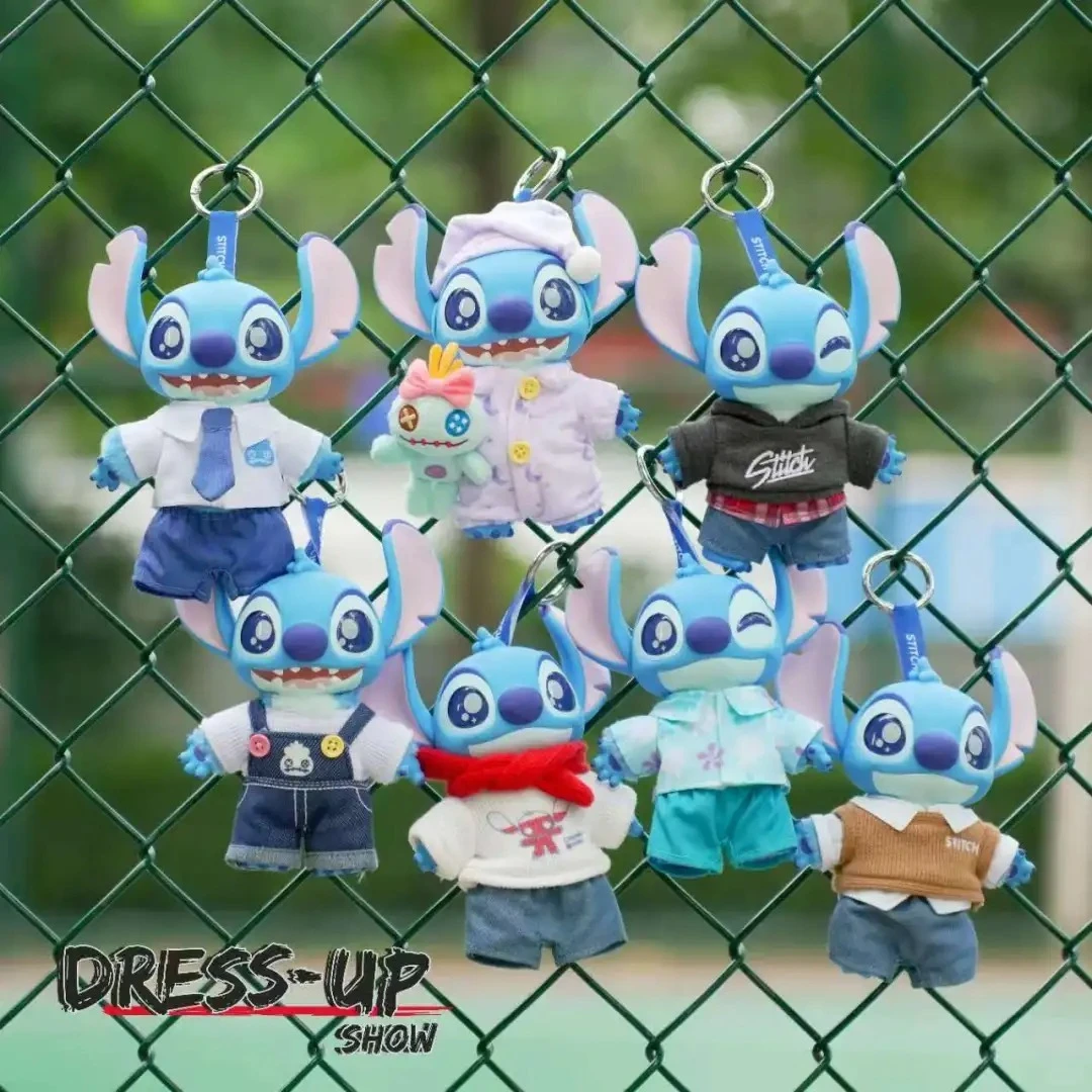 

New Stitch Dress up Show Series Vinyl Blind Box Stitch Cute Anime Action Figures Doll Mystery Box Bag Pendant Keychain