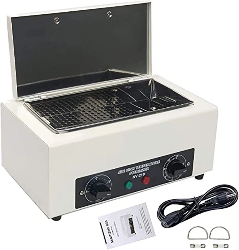 Esterilizador de salón de uñas, armario de desinfección de alta temperatura para peluquería, tatuaje, dispositivo de manicura, calor seco, 300W