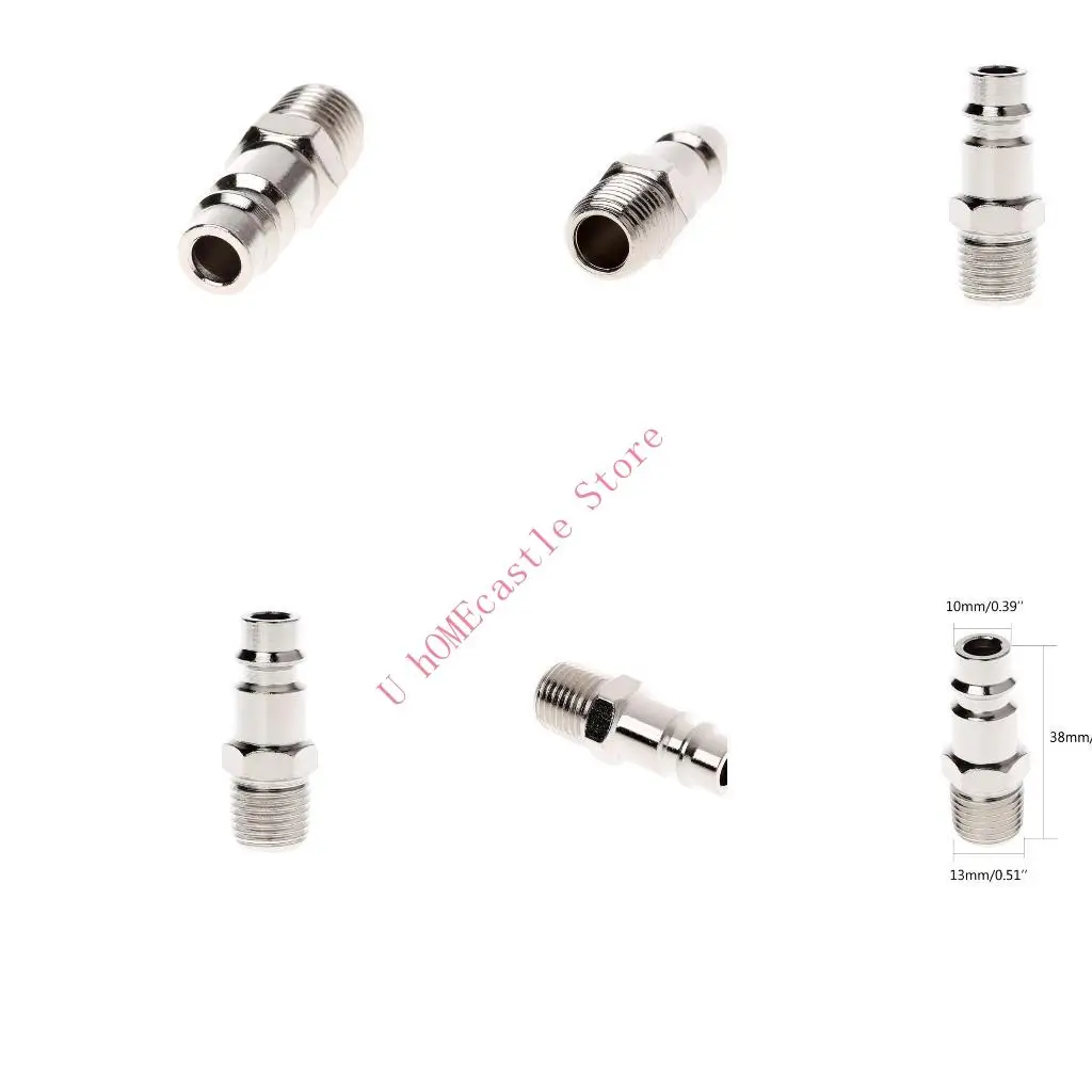 63HF Euro Air Line Hose Fitting Connector Quick Release 1/4 Inch BSP Male Thread