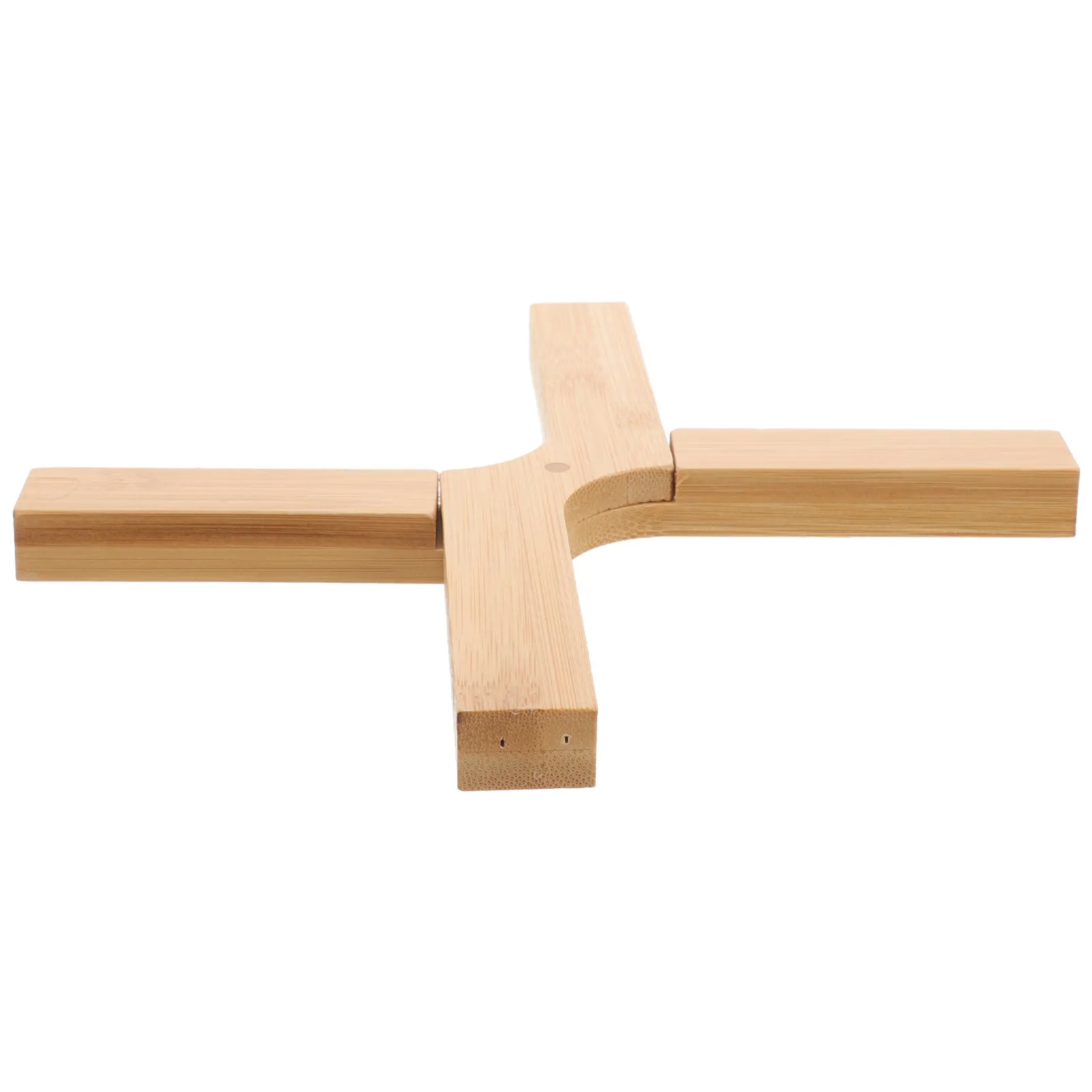 Expandable Folding Trivet Bamboo Wood Trivet for Hot Pots Pans Bowls Heat Insulating Nonslip Countertop Protector Kitchen Decor