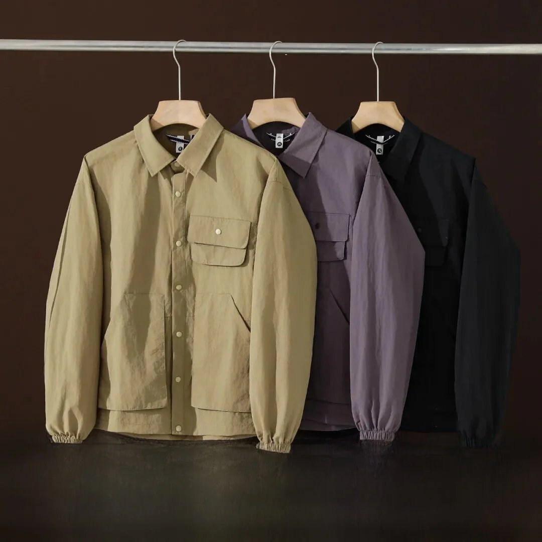 

Мужская уличная подставка Long Sve irt, подходит из полиэфирного волокна, дышащая, с несколькими кетами, модная осенняя коллекция