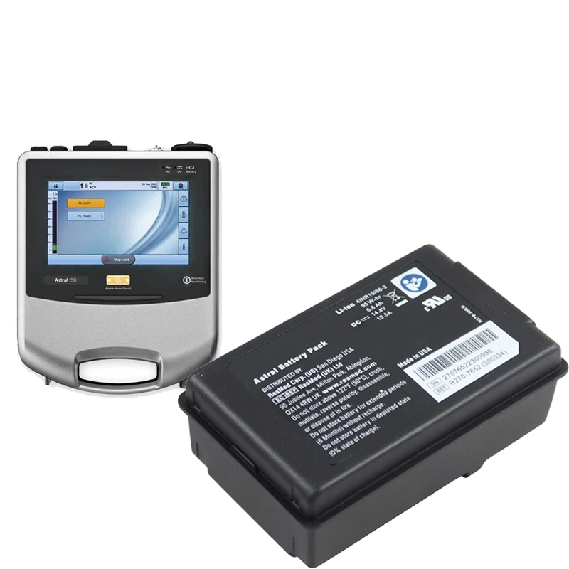 Lithium-Ion LI-ION 14.4V 6600mAh Replacement R270-7652 for RES MED A stral 150 Ve ntilator Ultr alife Ve nt ilator Battery