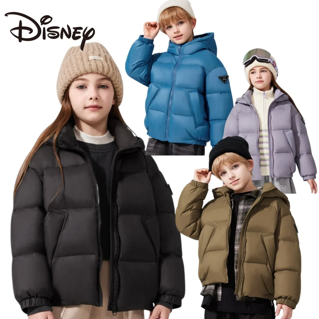 

Детский пуховик с капюшоном Disney, зимняя легкая утепленная верхняя одежда, ветрозащитный морозостойкий пуховик для мальчиков и девочек