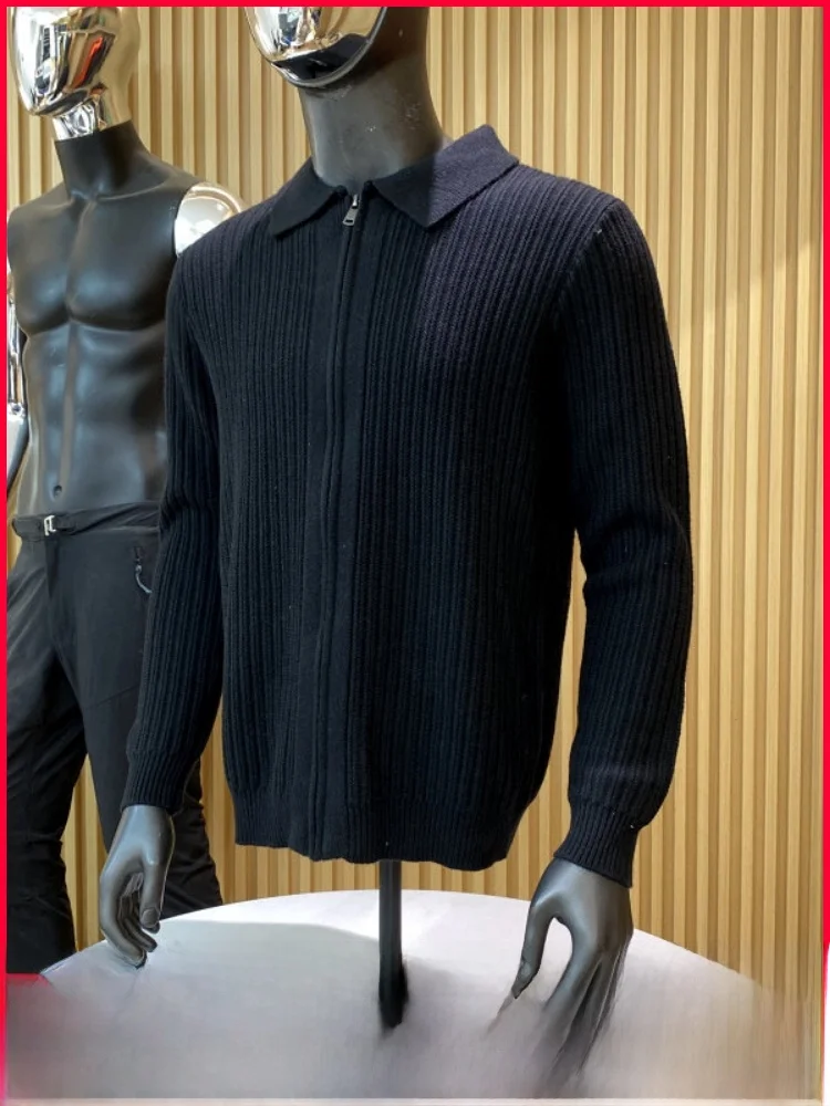 

Мужской вязаный кардиган Camere Blend: комфортный, фактурный, осенне-зимний, с откидным воротником, универсальный, повседневный...