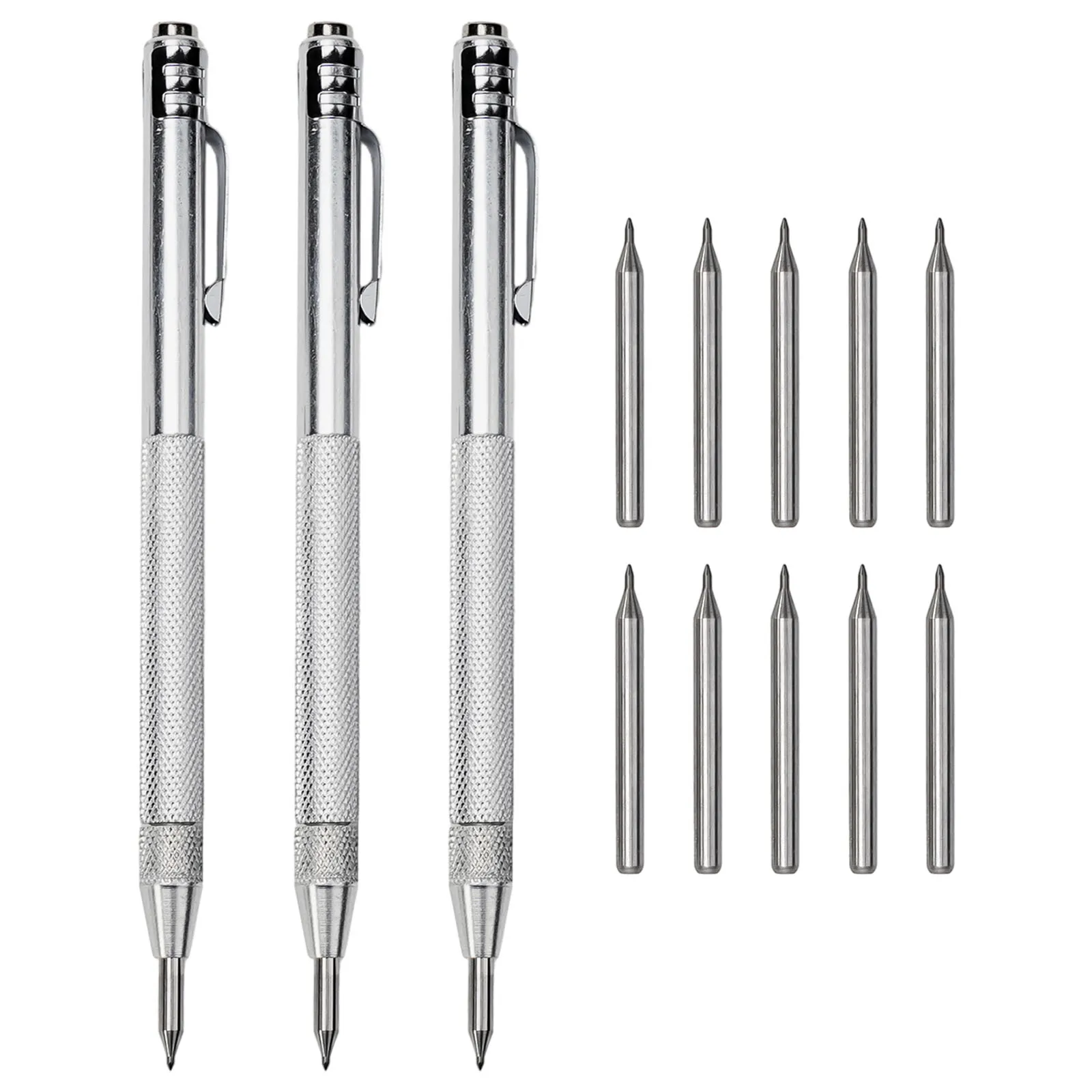 3pcs Carbide Tip Scriber With 10pcs Carbide Tip Engraving Pen Ceramics Glass Shell Metal Construction Marking Tools