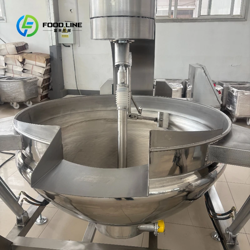 Customized Food Processing Planetary Mixer Pot, Fully Automatic Hydraulic Tilting Stainless Steel Kettle Commercial Machine