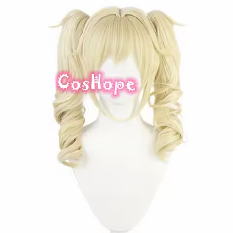 Barbara Cosplay Wig 40cm Blond Golden Wig Cosplay Anime Cosplay Wigs Heat Resistant Synthetic Wigs