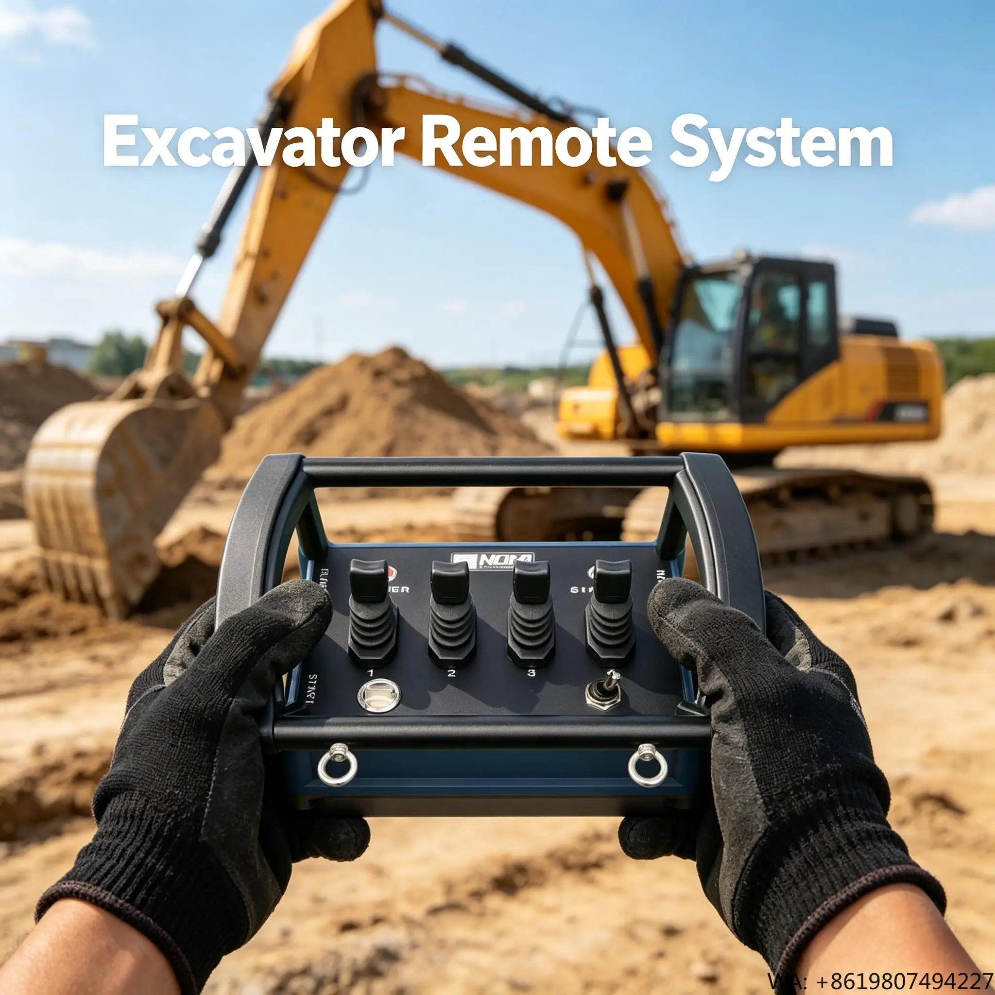 4 Channel Industrial Wireless Hydraulic Remote Control Proportional Remote Joystick for Truck Crane & Excavator