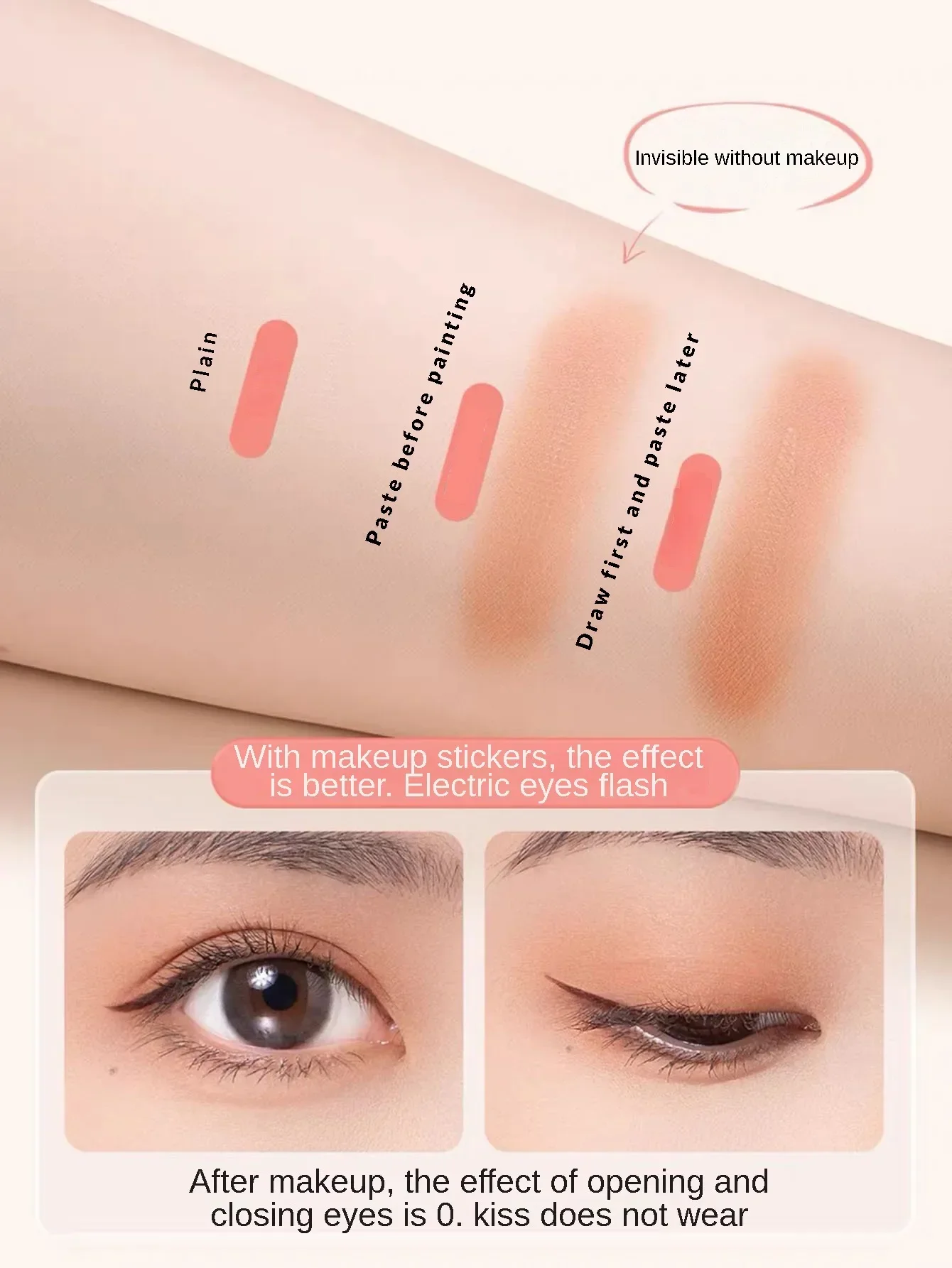 Adesivi con nastro per doppia palpebra Adesivi autoadesivi invisibili per doppia palpebra Mesh Lace Eye Lift Strumenti per il trucco con nastro per doppia palpebra