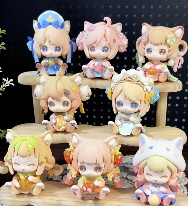 سلسلة Cat Nini Adventure Magic Box الرسمية، تمثال صندوق أعمى عصري، هدية تزيين دمية لطيفة للفتيات #2