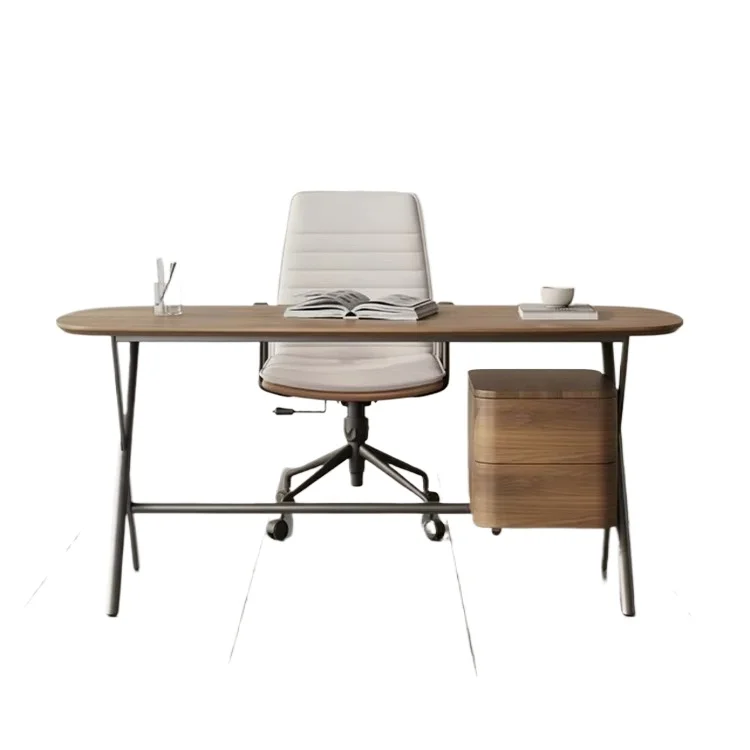 Modern Design Metal Legs Writing Desk Computer Desk with Drawers Office Furniture