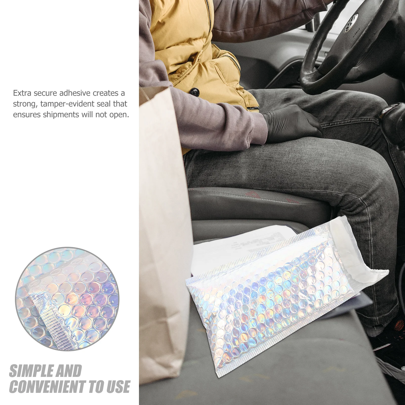 16 Buah Tas Surat Gelembung Penyegel Otomatis Tas Surat Tahan Aus untuk Tas Pengiriman Kemasan Ekspres Amplop Pengiriman Pakaian