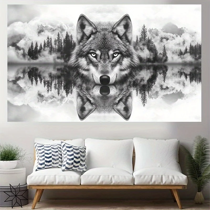 Minnesota Timberwolves Digital printing polyester wall tapestry suitable for use in living rooms bedrooms offices bars and party