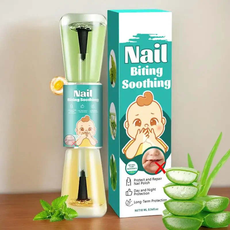 New10ml líquido para dejar de morderse las uñas esmalte de uñas antimordeduras para morder las uñas para niños cuidado de todas las edades dejar de chupar el pulgar
