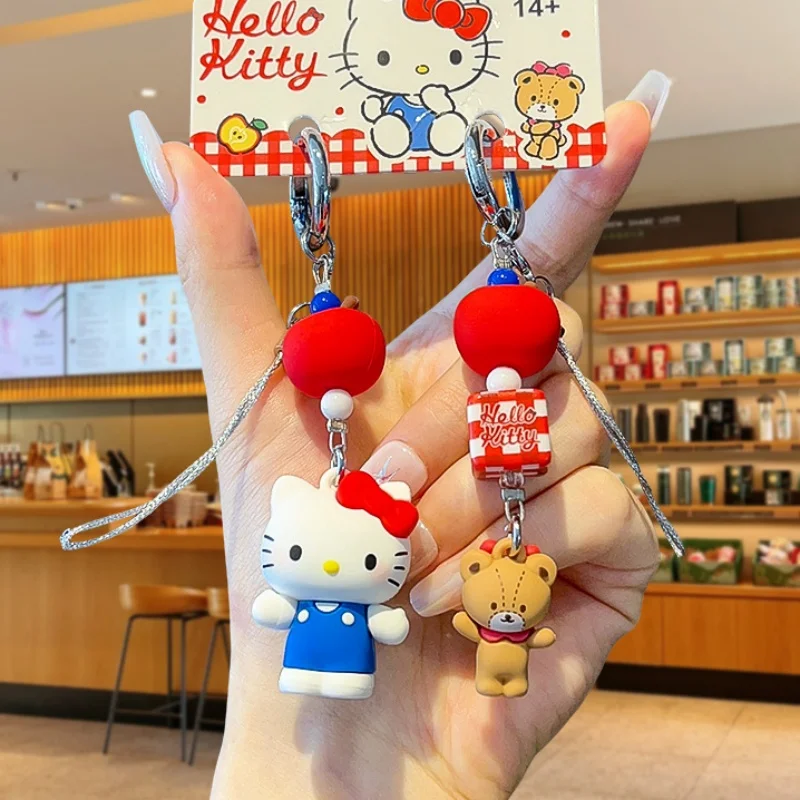 Authentic Product with Tag Sailor Uniform Hello Kitty Pvc A Pair Bead Keychain Camera Earphone Case Hang Ornaments Holiday Gifts view 3