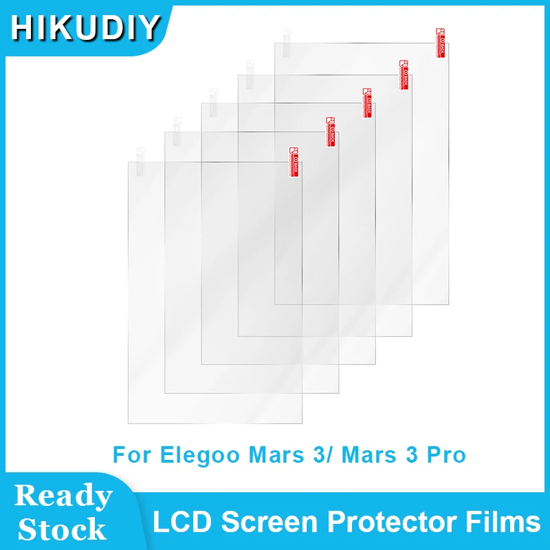 

HIKUDIY 6.66 inch Scratch-Resistant LCD Screen Protector Films for Resin 3D Printer Elegoo Mars 3/ Mars 3 Pro