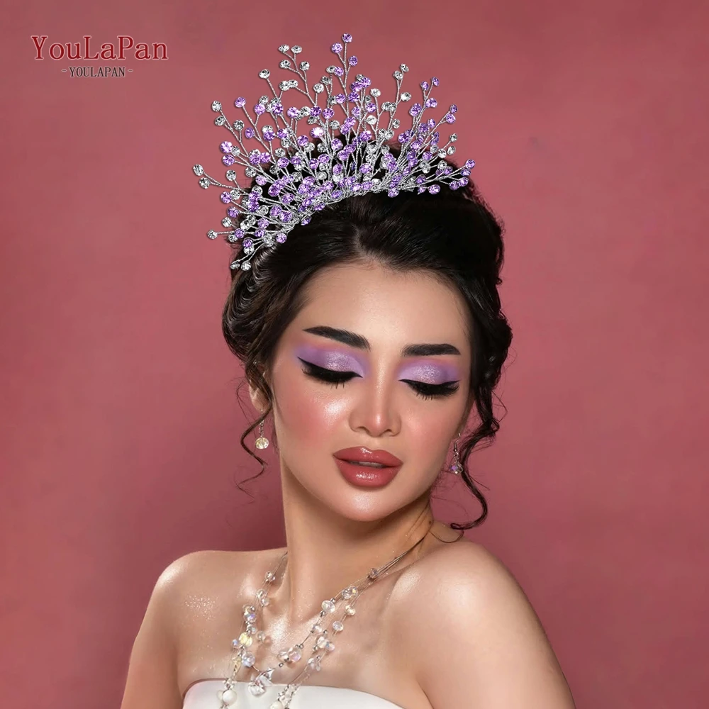 

YouLaPan Fashion Rhinestone Bridal Hair Comb Wedding Hair Accessories Bride Shining Headdress Women Banquet Party Headwear HP889