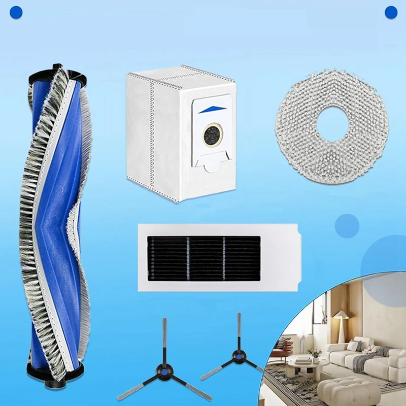 Y37A-For ECOVACS DEEBOT T30s / T30s Combo Robot Vacuum Cleaner Main Side Brush Hepa Filter Mop Cloth Dust Bags Parts