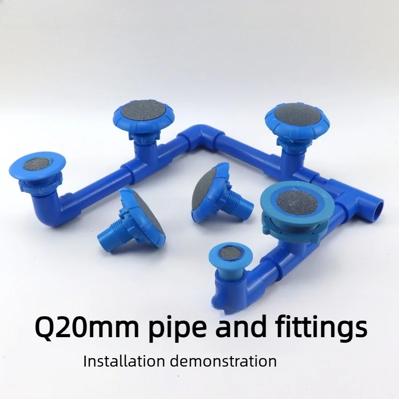 PVC Oxygen Supply Connector Bubble Stone Fish Tank Plastic Oxygen Diffuser Sand Head Oxygen Connector  oxygen supply devices