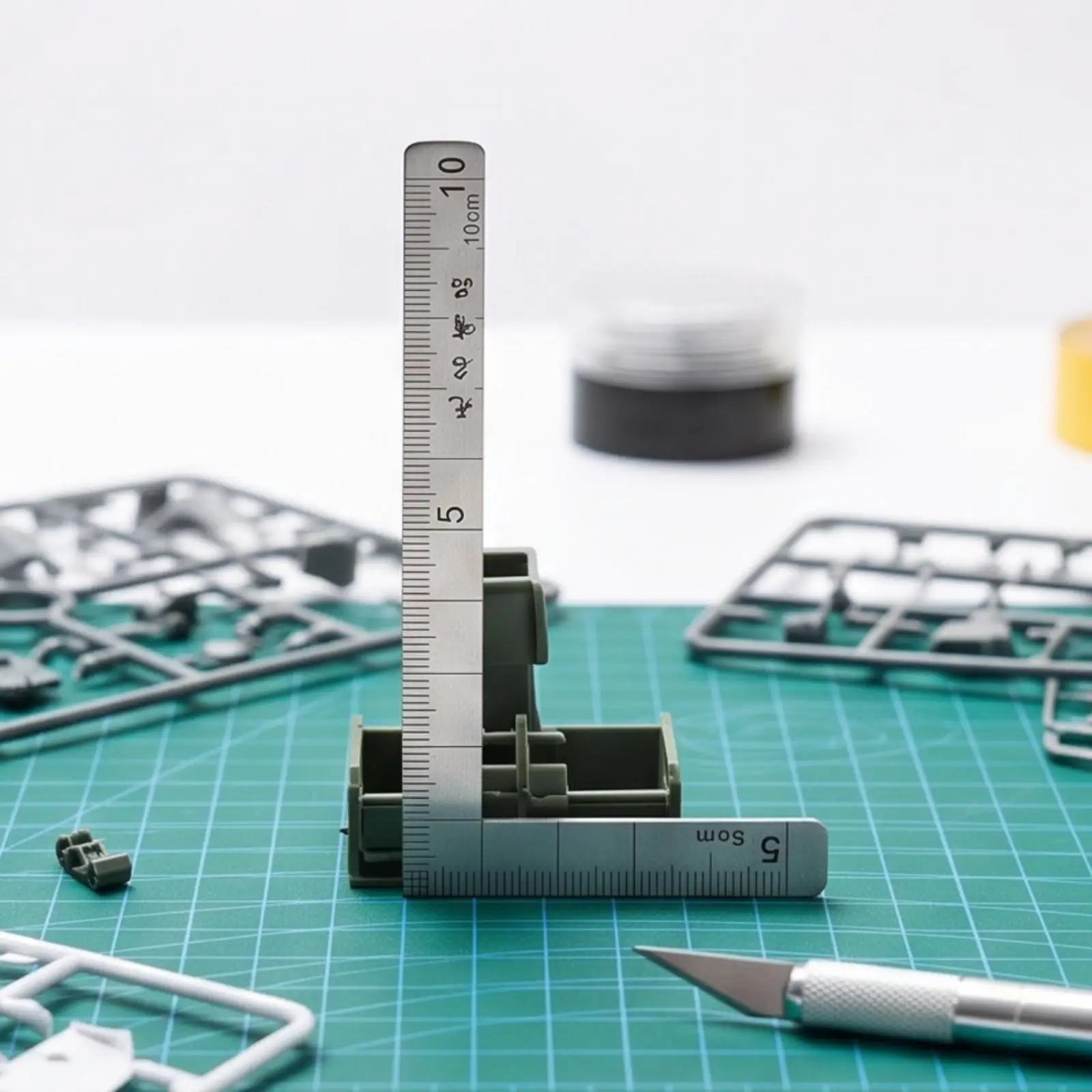 L-Shaped Ruler with Double-Sided Scale Rigid Rulers Long-Lasting for Woodworking