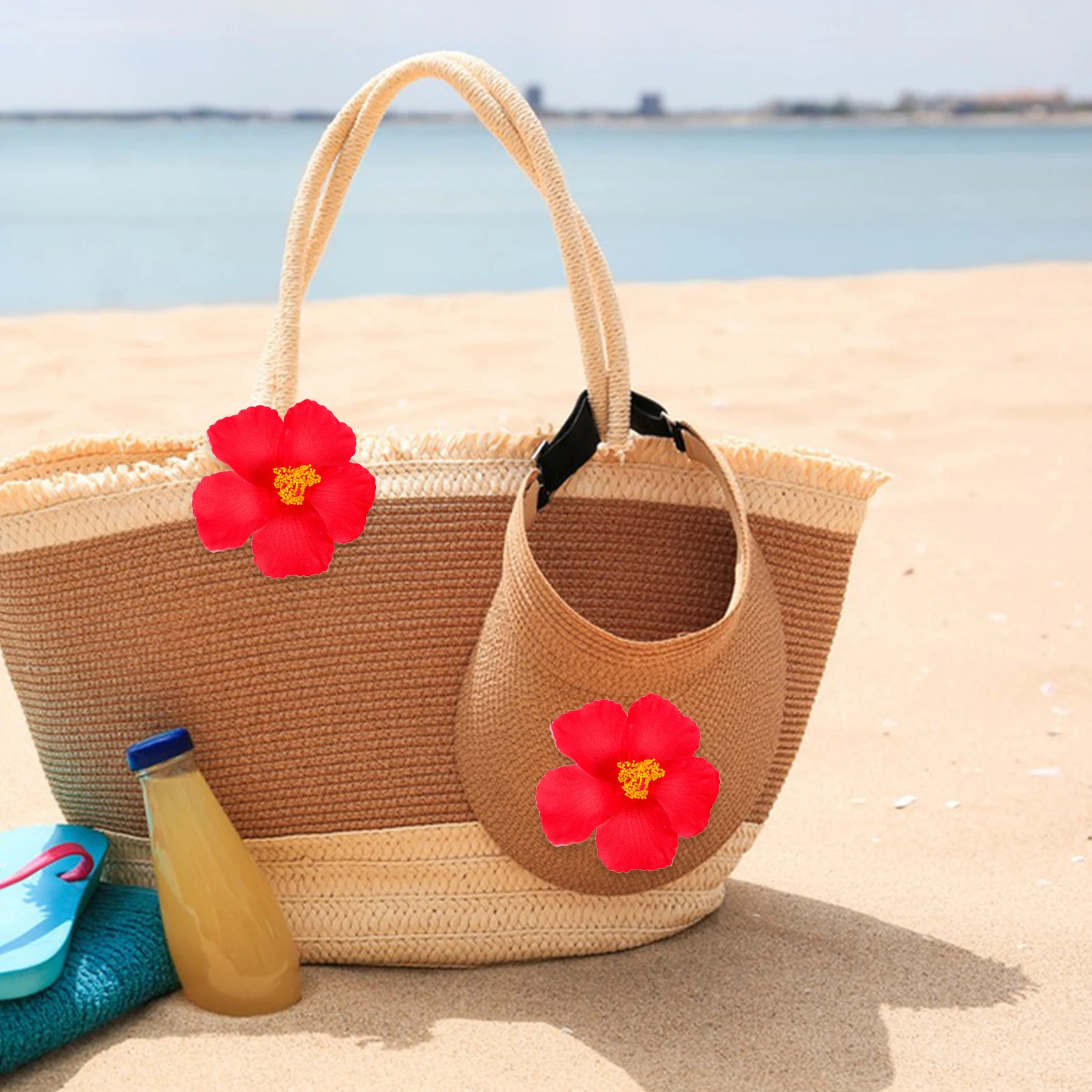 

12pcs Hawaiian Party Diy Artificial Flowers Summer Decorations Faux Tropical Floral Graduation Centerpieces Wedding Birthday