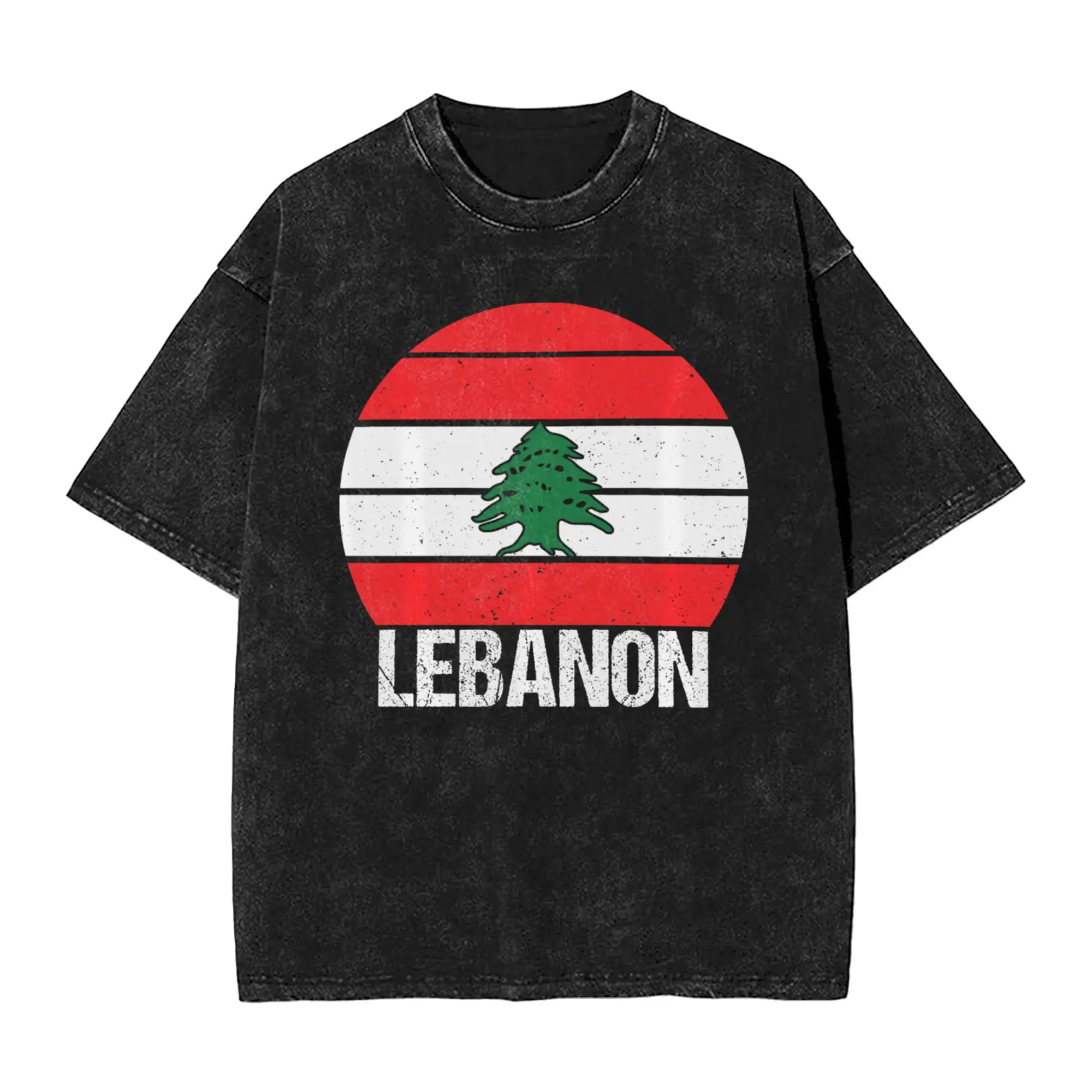 Lebanon Flag Map Beirut Cedar Tree T-Shirt  Hipster T-Shirts Short Sleeve Street Style Tshirt Beach Casual O-Neck Big Size Tees