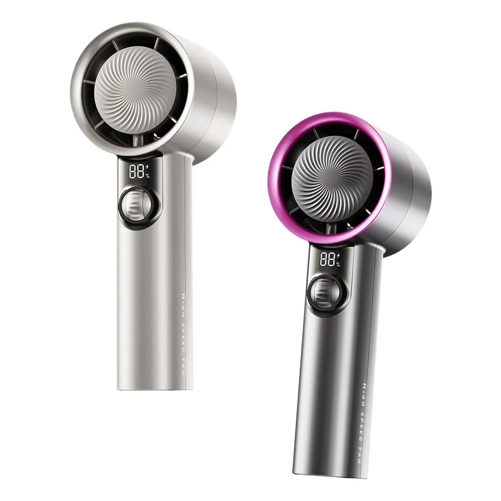 Hand Fan Quiet Operation Desk USB with LED Display Ice Compress Personal Fan for Travel Office Outdoor Indoor Backpacking Hiking