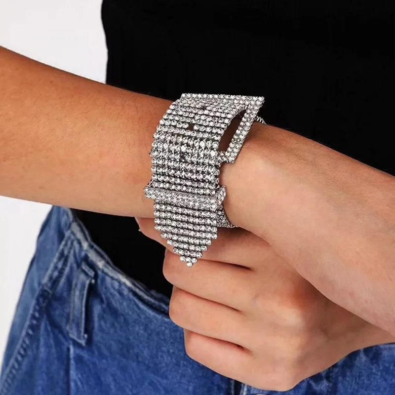 

Fashionable Multiple Rows Personalized Style Rhinestone Bracelet Party Jewelry For Woman