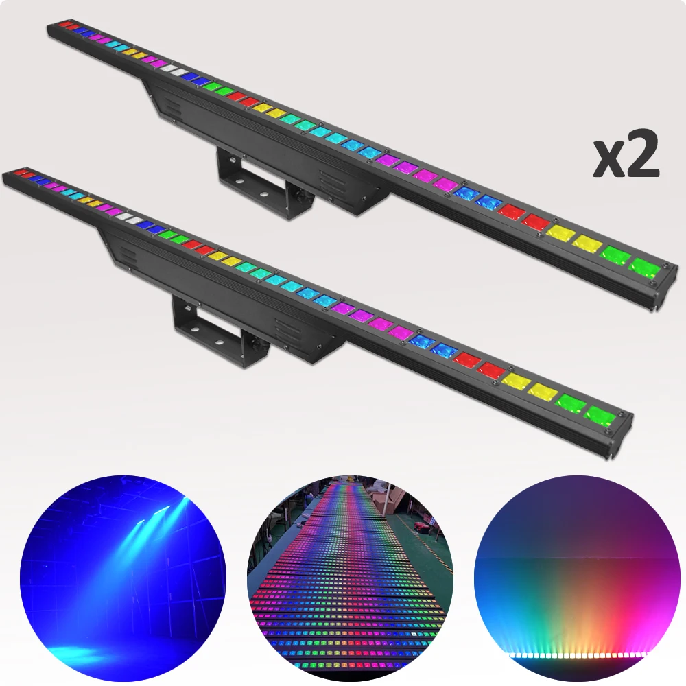 

2Pcs/lot 40x3W LED Beam Matrix Pixel Bar Curtain Wall Washer RGB 3in1 Stage Light Effect for Dance Party DJ Bar Holiday Xmas