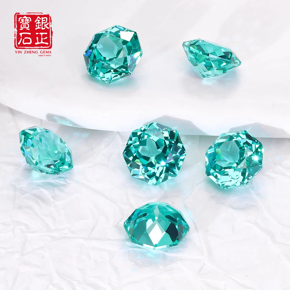 New Lab Grown Paraiba Millennium Octagon Rose Cut Loose Gemstones With AGL Certificate For Jewerly Making For Ring Necklace - view 4