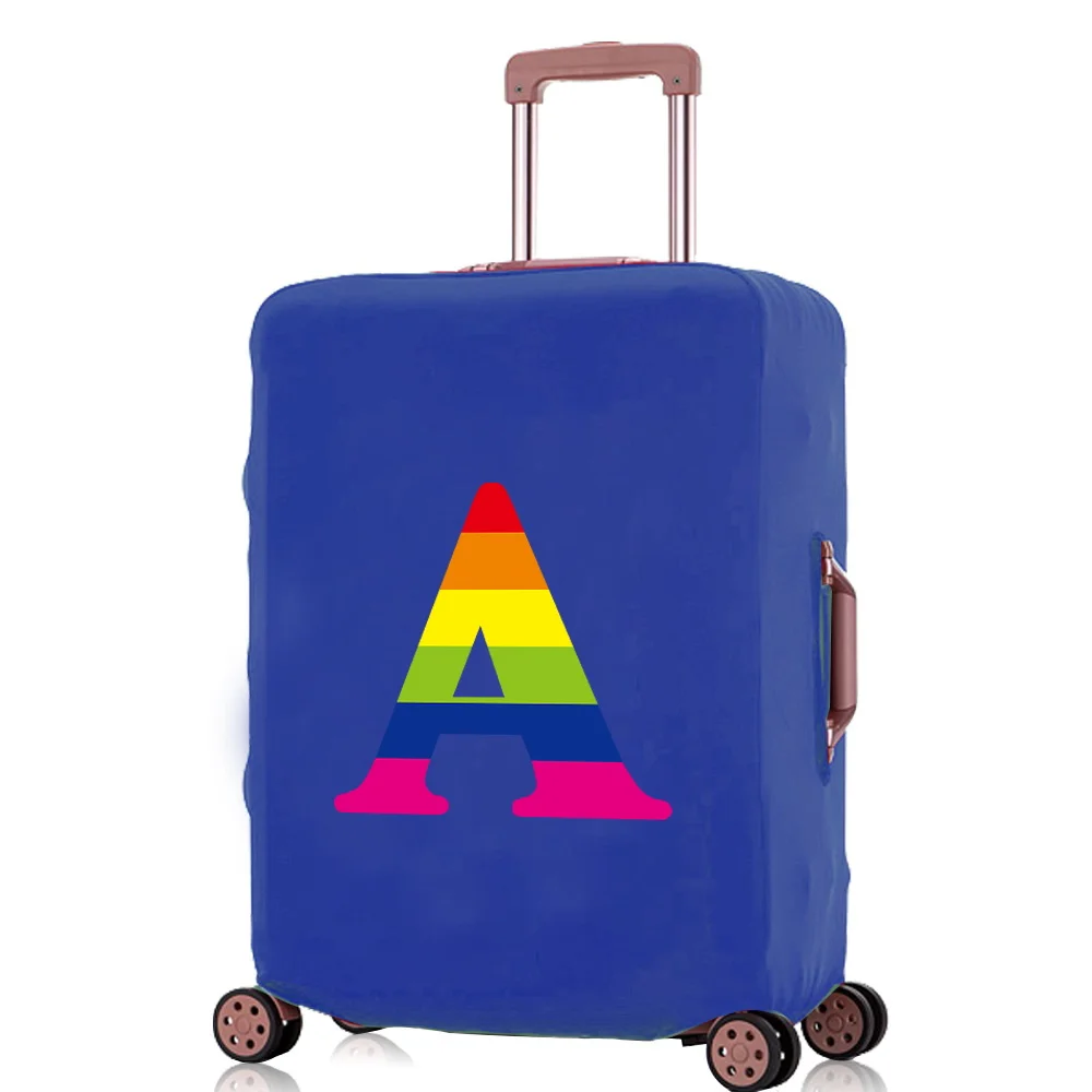 Luggage Covers Travel Accessories Suitcase Cover Protector Reusable Washable 18-32inch Rainbow Letter Printed Pattern Series