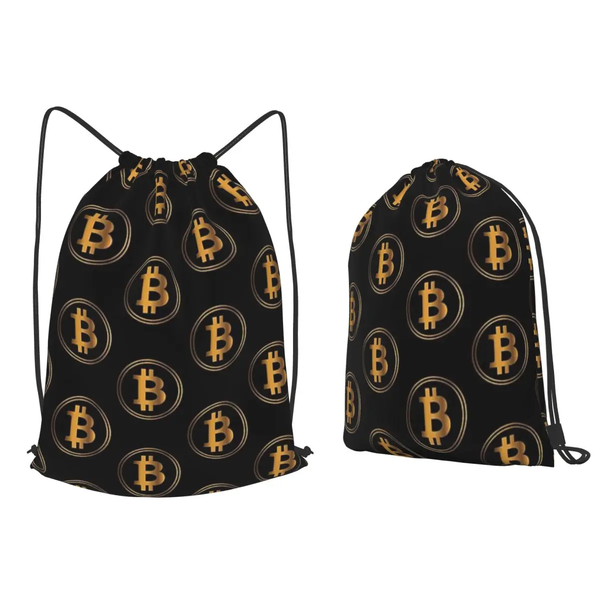 Sacs à dos pour crypto-monnaies Bitcoin, sacs portables à cordon, sacs de sport, sacs à livres pour homme et femme, pour l'école