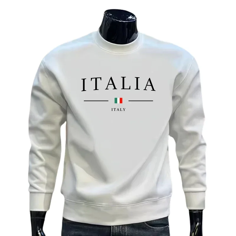 Męskie bluzy z nadrukiem O-Neck Jakość Długie rękawy Mężczyzna Popularne topy Odzież sportowa Casual Pullover Jogging Casual Hot Sales — zdjęcie 4