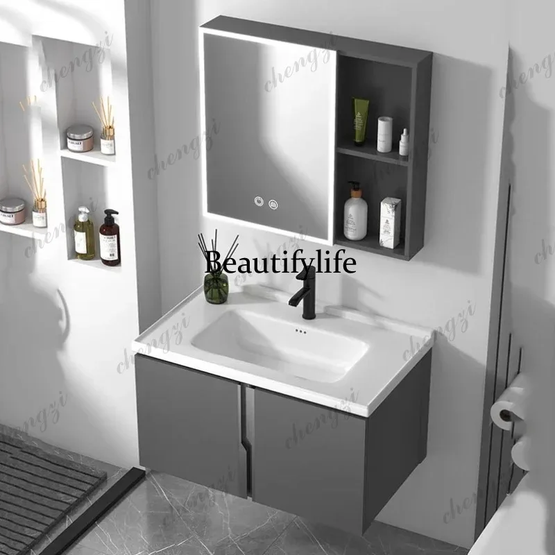 K182 Luxury Display Narrow Bathroom Cabinet Nordic Black Storage Bathroom Cabinet Vanity Modern Space Saver Armoire De Furniture