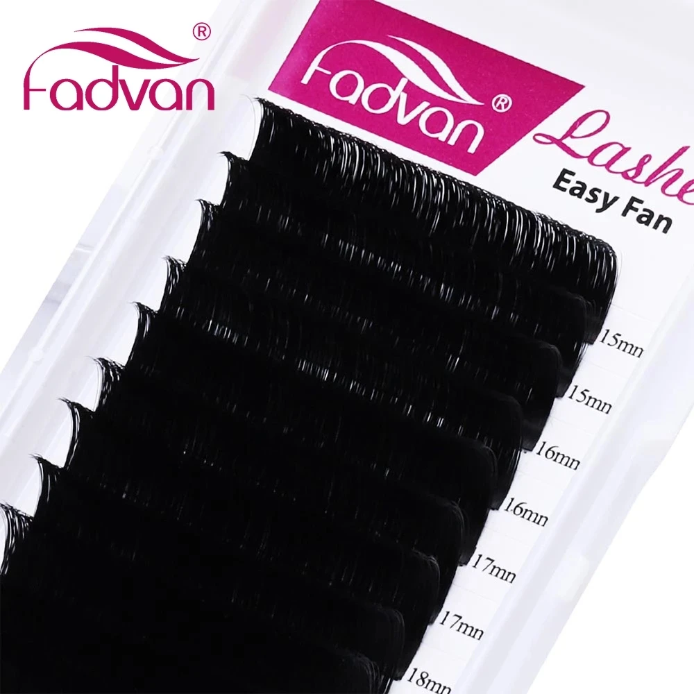 Easy Fanning Long Lashes Extension 15-20mm Mixed False Eyelash Super Soft Makeup Eyelash Extension for Grafting Auto-Blooming