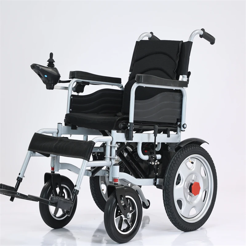 

Low Backrest Portable Foldable Electric Wheelchair For Elderly And Disabled Steel Electric Wheelchair