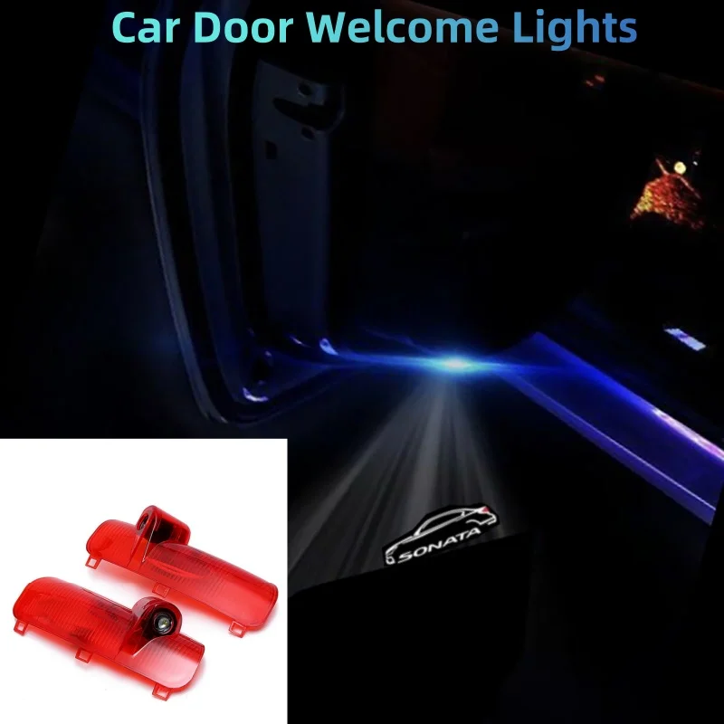 

2pcs Car Door Welcome Lights Logo Laser Projector Lights For Hyundai Sonata VI (YF) 2010 2011-2014 Car Accessories Interior