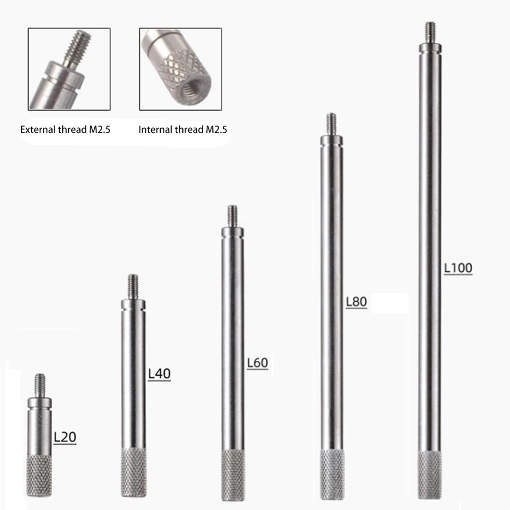 ABZV-5Pcs dial indicador digital hss dial haste extensão haste conjunto m2.5 20 40 60 80 100mm equipamentos elétricos
