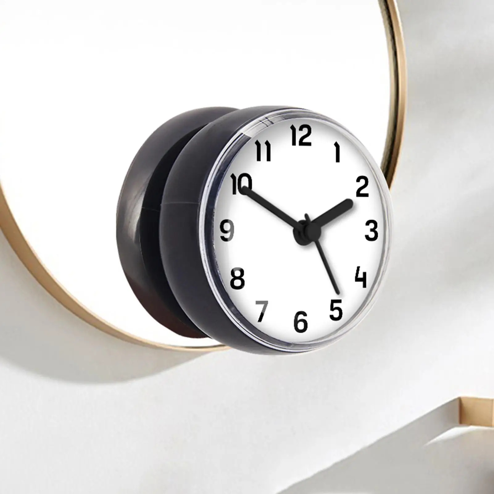Waterproof Shower Clock Wall Suction Cup Battery Operated Alarm Battery Operated Kitchen Clock for Bathroom Kitchen Indoor Tub