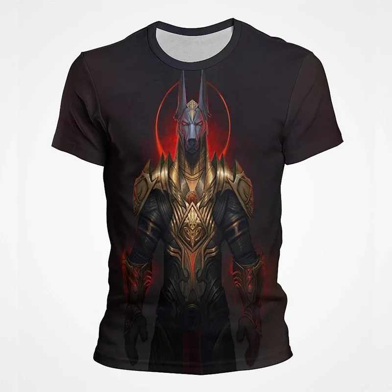 

New Fashion Cool Style Reaper Anubis 3d Print Men's T Shirt Summer Casual Trend Pattern T-Shirt Trendy Tops Harajuku style