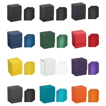 Pudełko na talie kart kolekcjonerskich Lekkie mieści 100, trwałe karty kolekcjonerskie z uchwytem na przegrodę do kart kolekcjonerskich TCG