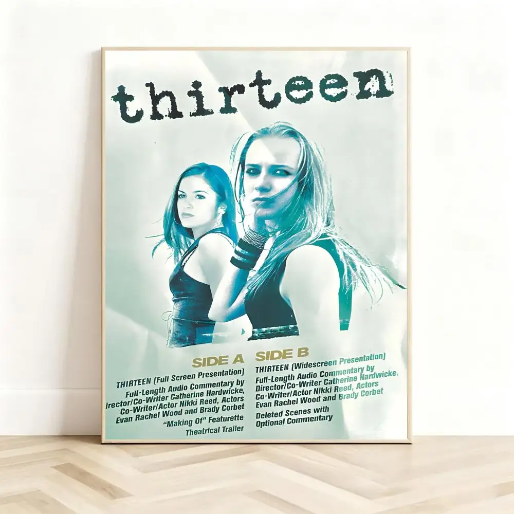 Realistic Movie T-Thirteen Poster Classic Self-Adhesive PP Wall Sticker for Living Room Bar Decor Gift