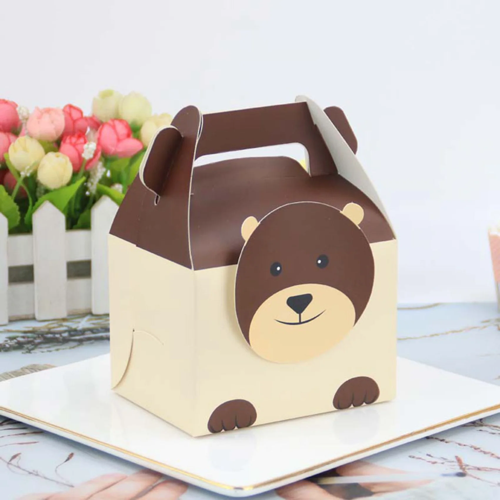 TFTP-40Pcs Animal Party Bags, Paper Gift Bags, Small Paper Bags For Kids Party, 4 Designs Jungle Theme Birthday Party