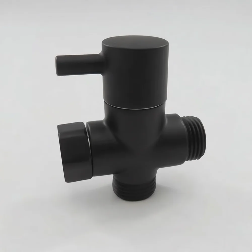 Toilet Bidet Spray Gun Angle Valve One In Two Out Diverter Copper Bathroom Sprayer Kit Modern Handheld Cleaning Shower Head