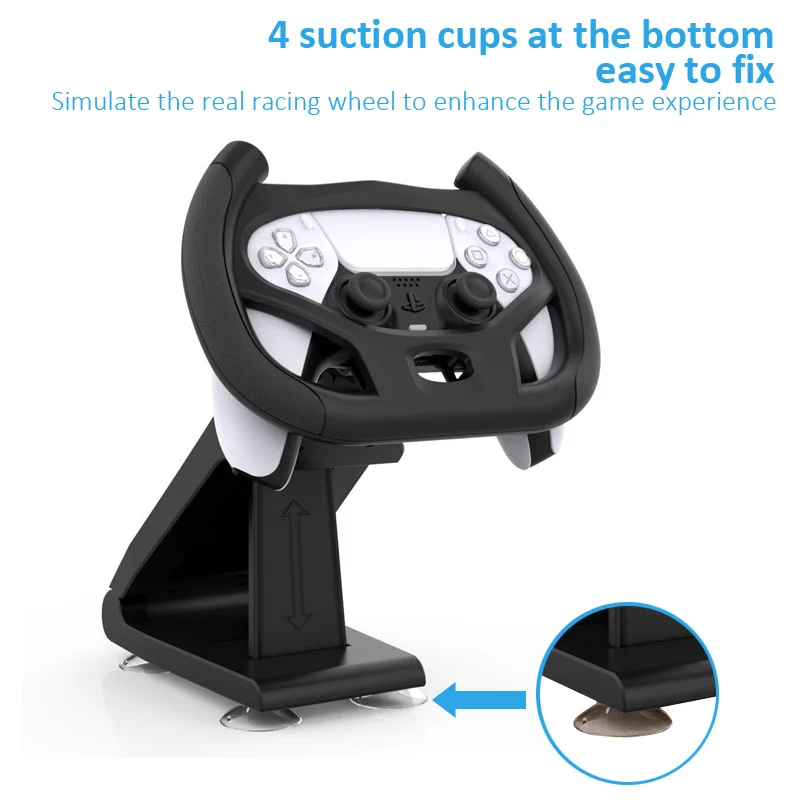 Racing Steering Wheel Parts Components Controller Attachment, 4 Ventosas para PS5, Jogo de corrida, Play Station 5 Acessórios