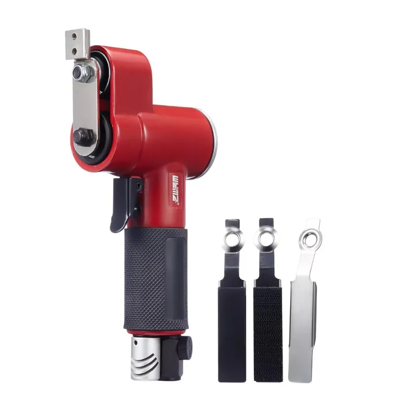 

Premium Industrial 1.5mm Stroke Pneumatic air Powered Finger Mini Finishing Belt Sander Wood Tools