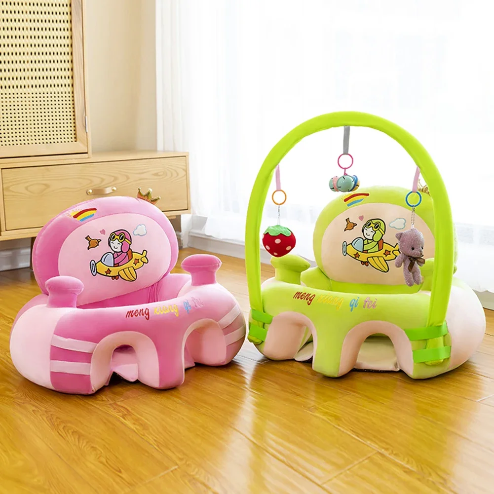 2021 Baby Feeding Safety Seat Skin Cartoon Plush Learning Sit Chair Without Cotton Chair Case Kids Skin Seat Sofa